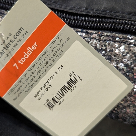 NWT New Carter's Size 7 Baby Toddler Boots Glitter Glitz - Picture 3 of 5